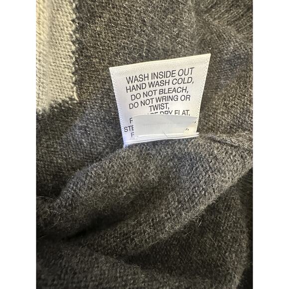 Apt.9 Cashmere Cardigan Sweater Gray Argyle Diamond Button Up Women's Size XL - Picture 15 of 16